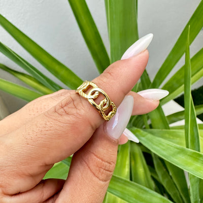 Gold Rope Ring • ajustable
