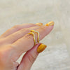 Wave Gold ajustable ring