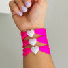 Lycra Fuschia + White • Bracelet