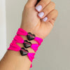 Lycra Fuschia + Black • Bracelet Spandex