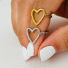 Heart Ajustable Ring• Gold or Silver