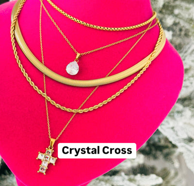 Crystal Cross Gold