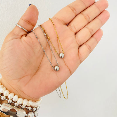 Chain + Ball • Silver or Gold