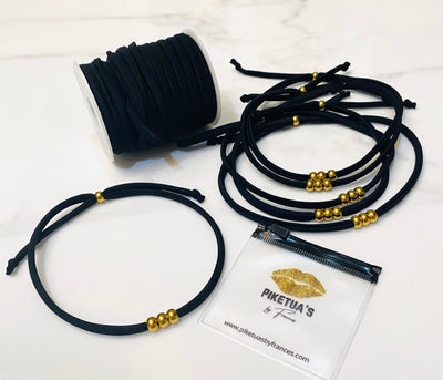 Lycra Black + Gold• Choker o Pulsera